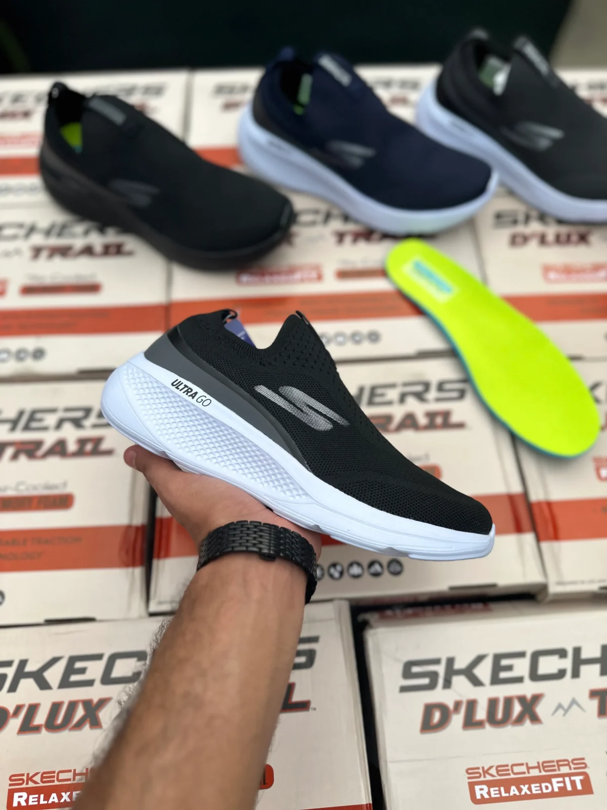 Skechers Ultra Go Black White