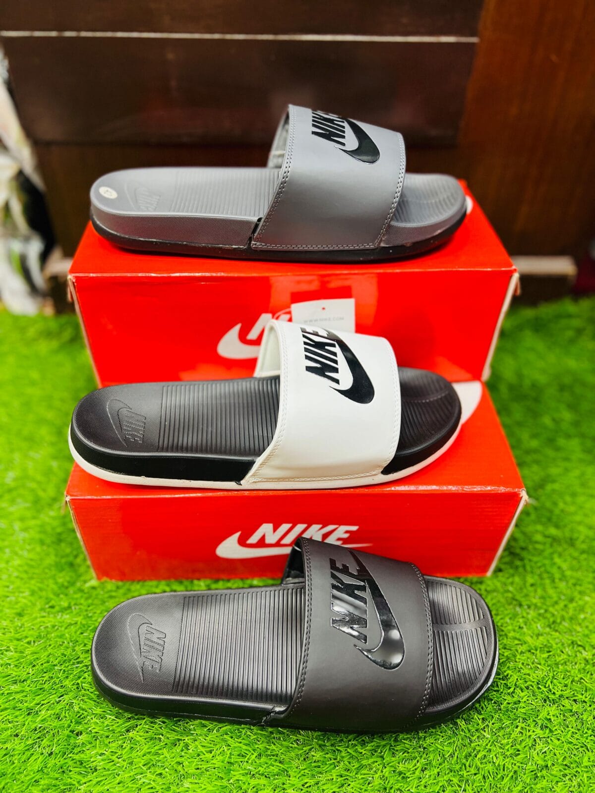 Nk Turbo White Slides - Image 2