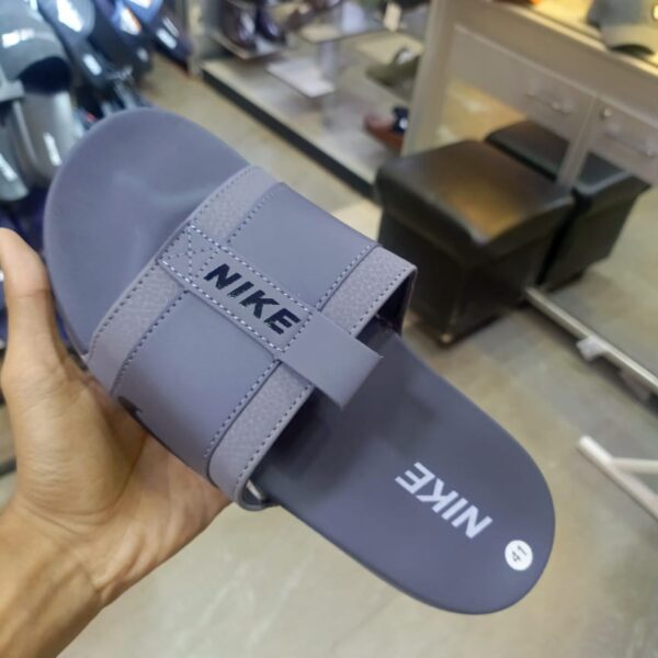 NK FeatherLite Cushioned Gray Slides