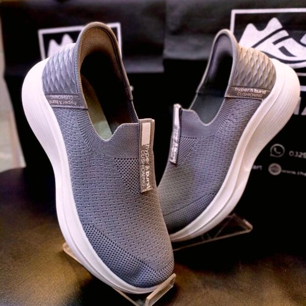 Alternative view of Skechers Hyper Burst Cushioning Slip-ins Gray