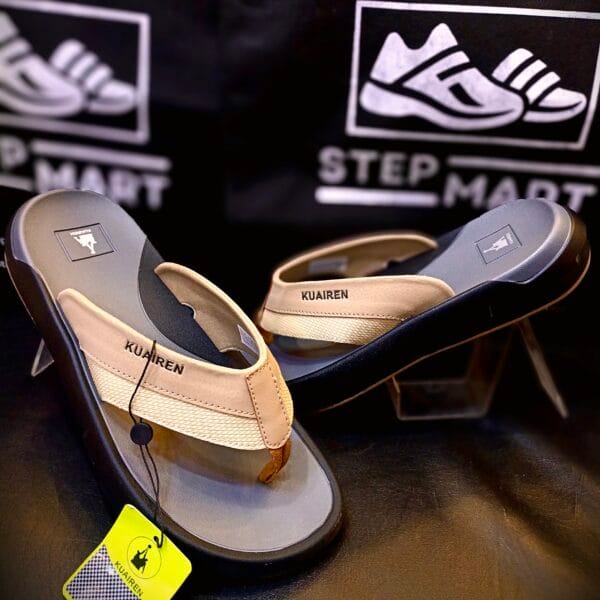 Kuairen Comfort Cushion Cream Slippers