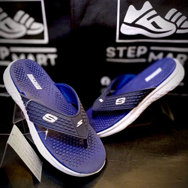 Skechers Goga Mat Cushion Blue Slippers