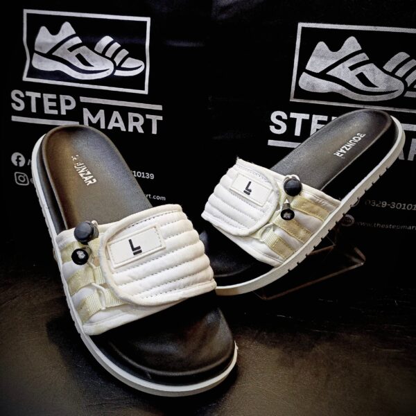 White Quilted Pocket Slides