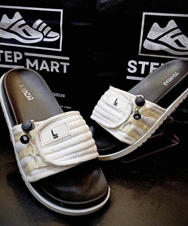 White Quilted Pocket Slides