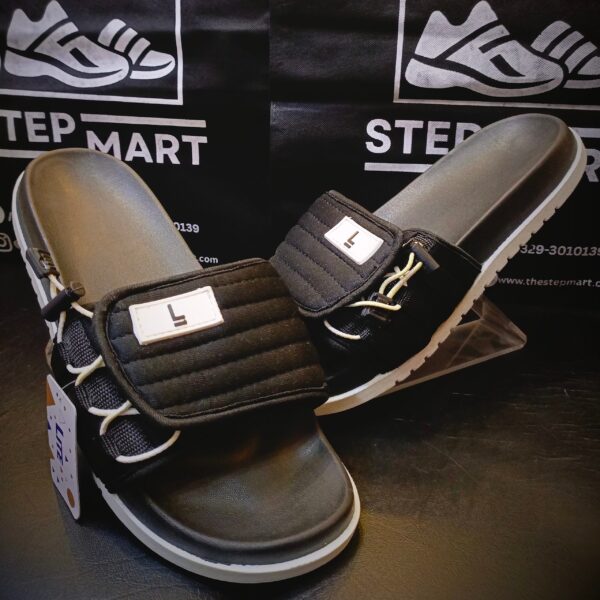 Black Quilted Pocket Slides