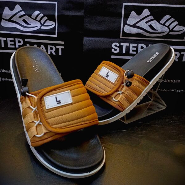 Mustard Quilted Pocket Slides