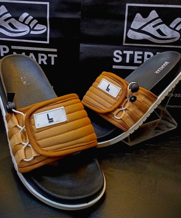 Mustard Quilted Pocket Slides