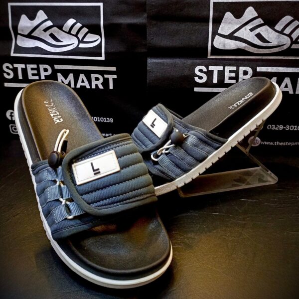 Gray Quilted Pocket Slides
