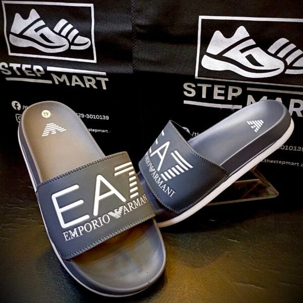Armani EA7 Style Gray Slides for Men