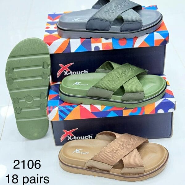 Alternative view of XTouch Comfort Slides XT-2106 – Gray